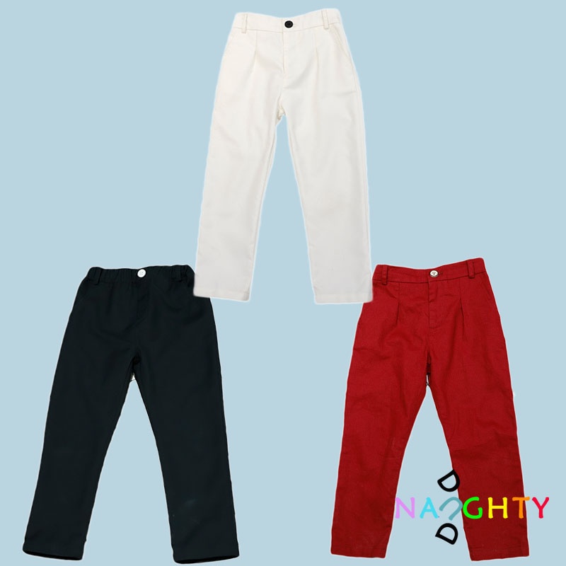 114YearOld Boy Casual Pants Kids Slim Suit Pants Seluar Kasual Budak