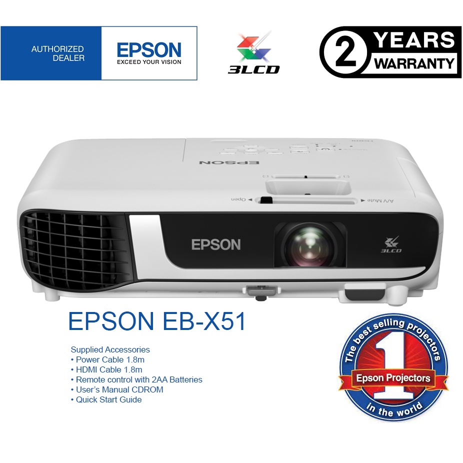 Epson LCD Projector EBX51/3800 Lumens/XGA (1024 x 768) Shopee Malaysia