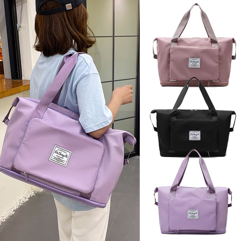 Beg Foldable Big Capacity Travel Bag Waterproof Nylon Luggage Bag Gym ...