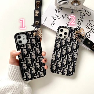 Lanyard Luxury Dior Phone Case For iPhone 14 11 12 13 15 Pro Max X