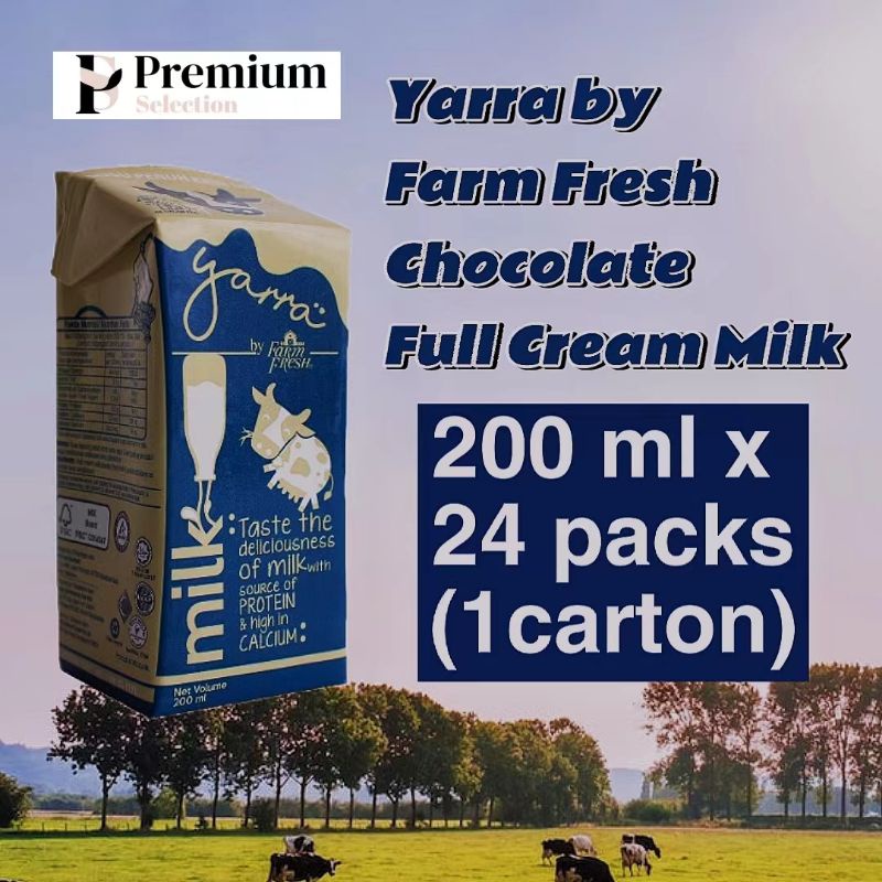 Yarra by Farm Fresh Full Cream Milk with straw 200ml x 24 packs (1
