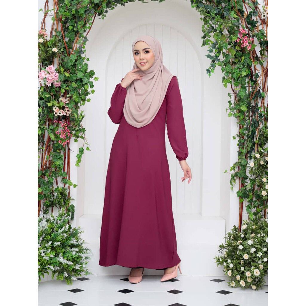 Jubah Plain Muslimah Wear Murah Simple Jubah A Shape Baju 2024 Special ...