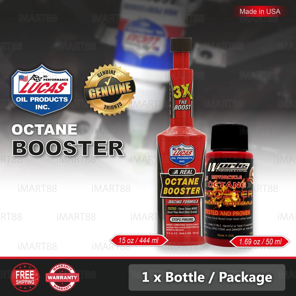 Lucas Oil Octane Booster 50ml 444ml Fuel Additives Octane Booster X3 100 Genuine Shopee Malaysia