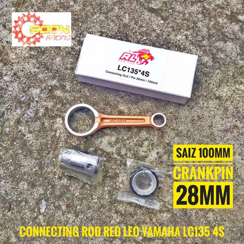 LC135 ROD RED LEO CONNECTING ROD CONROD 100MM 102MM 103MM CRANKPIN 28MM YAMAHA LC135 4S 4 SPEED