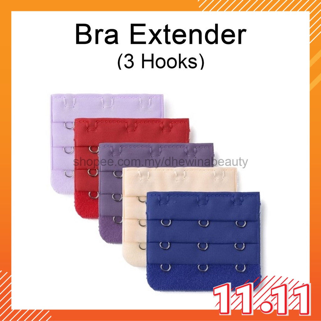 3 Hooks 3 Rows Bra Extender Extension Bras Elastic Back Girdle Nursing