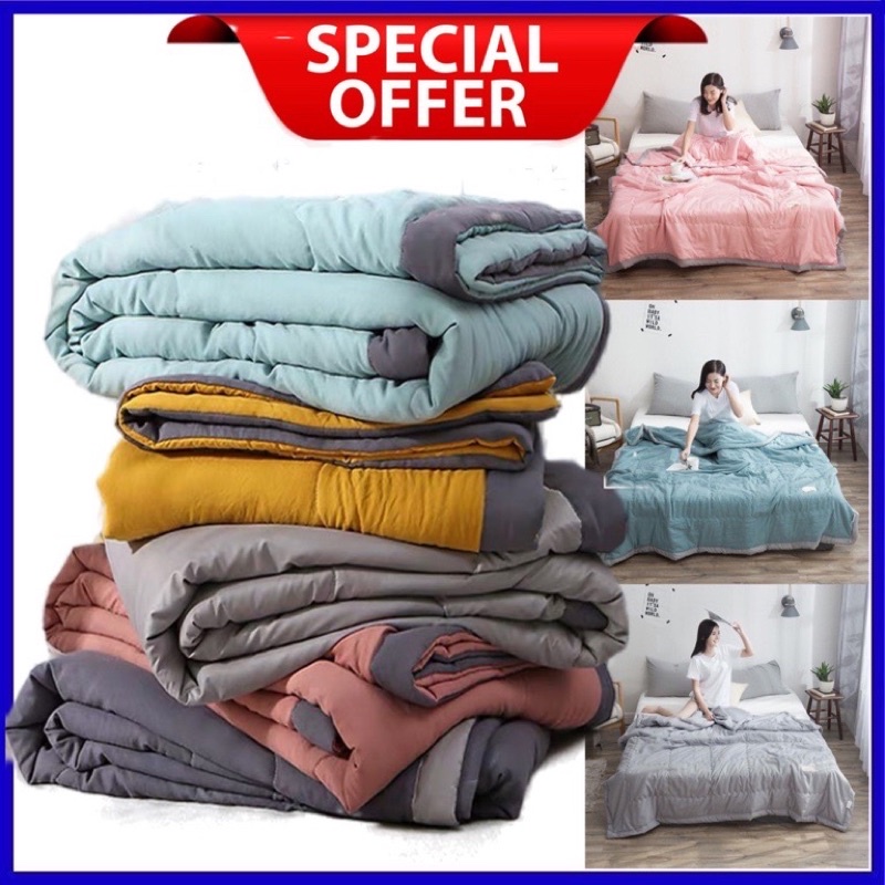 BLANKET QUILT COMFORTER Queen/Single SIZE Shopee Malaysia