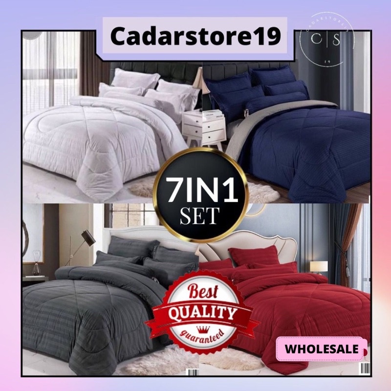 NEW HOTEL Cadar Kain Sejuk Lembut Branded Luxury Premium LV Channel Gucci  Single Queen Bedding Bedsheet With Pillow Cover