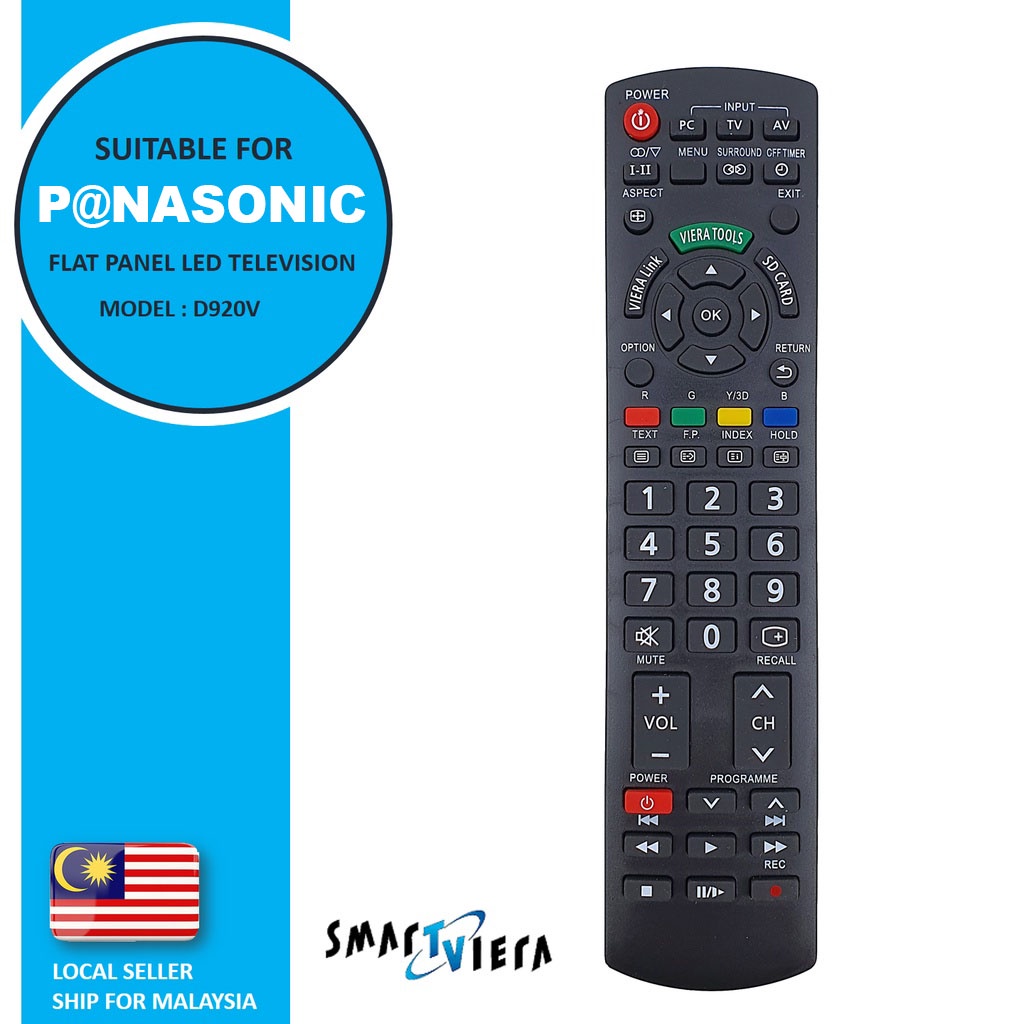 IHANDY COMMON LCD/LED TV REMOTE CONTROL FOR PANA-SONIC L920D | Shopee ...