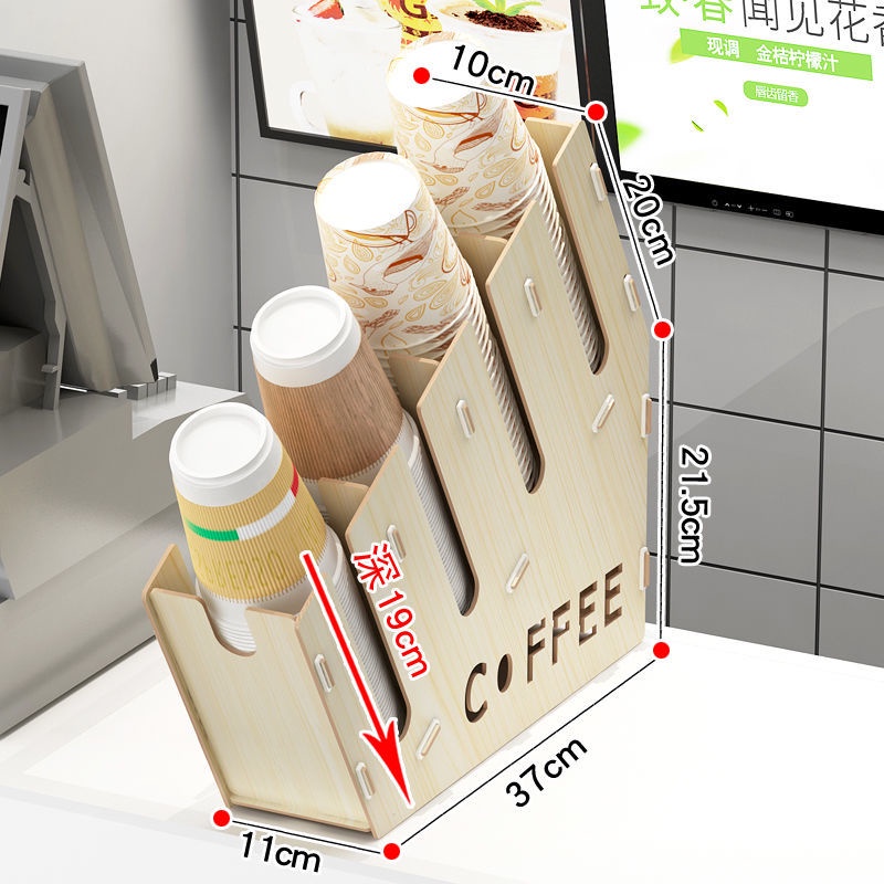 Wooden Cup Holder Cup Puller Bar Storage Pipette Stand Disposable Paper