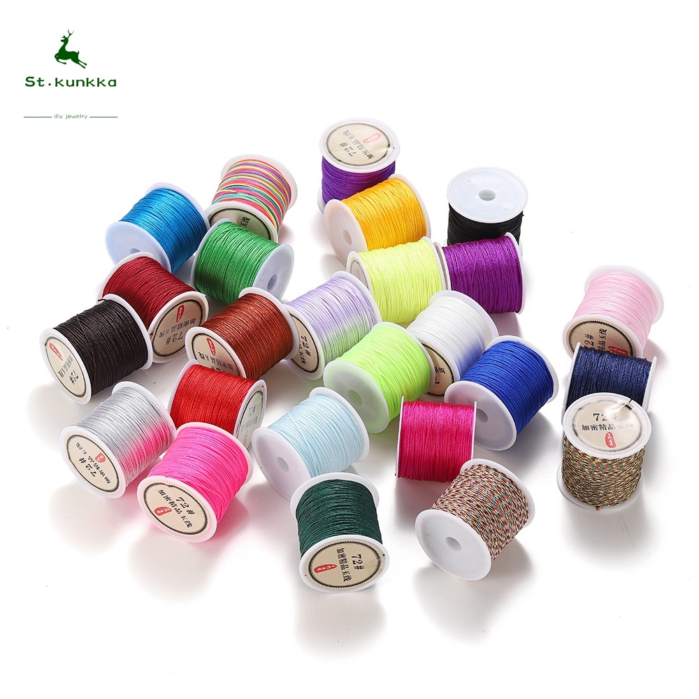 St. Kunkka 50m 0.8mm 24 Colors Nylon Cord Thread Encrypted Premium Jade ...