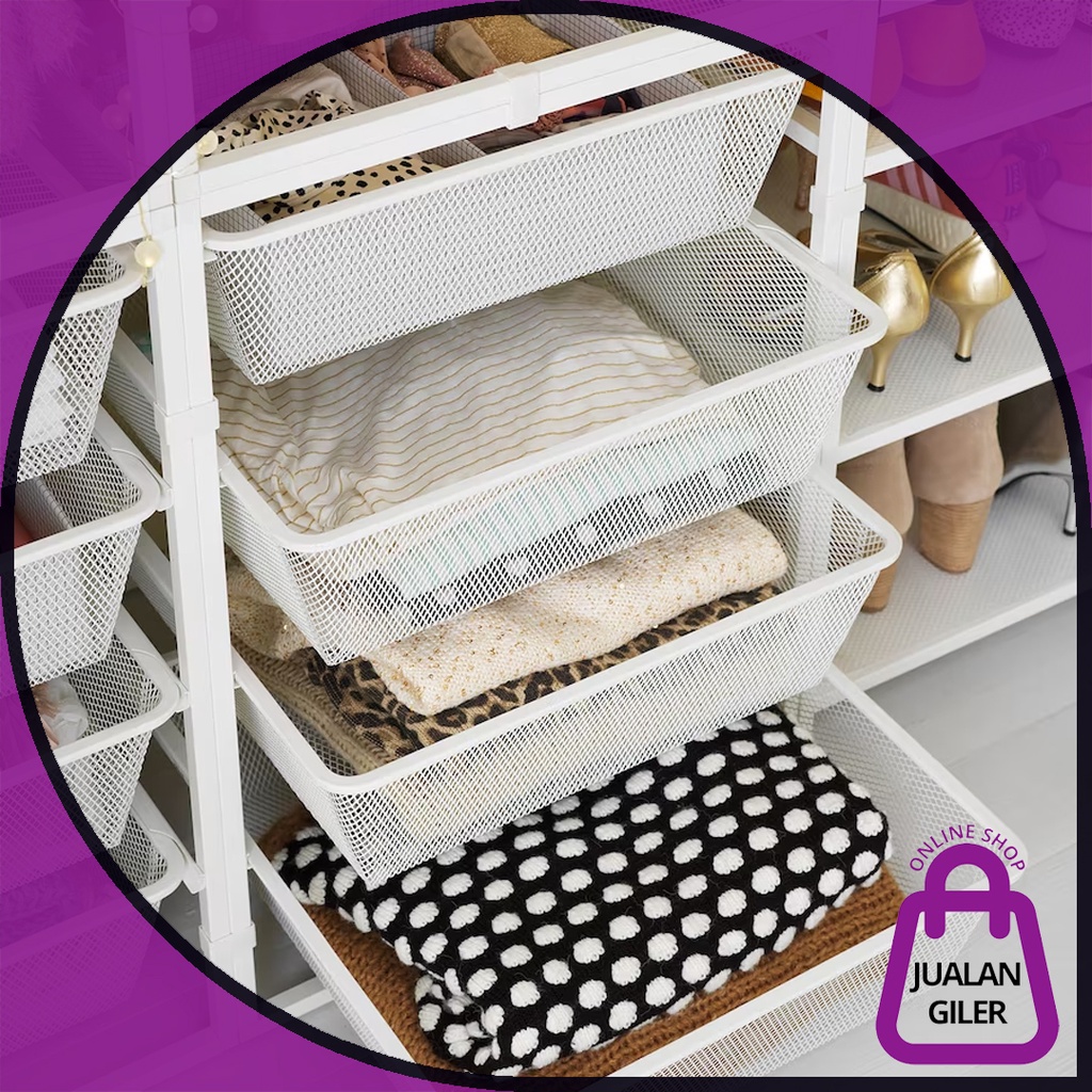 IKEA DRAWER JONAXEL FRAME WIRE BASKETS MESH BASKETS TOP SHELF JONAXEL