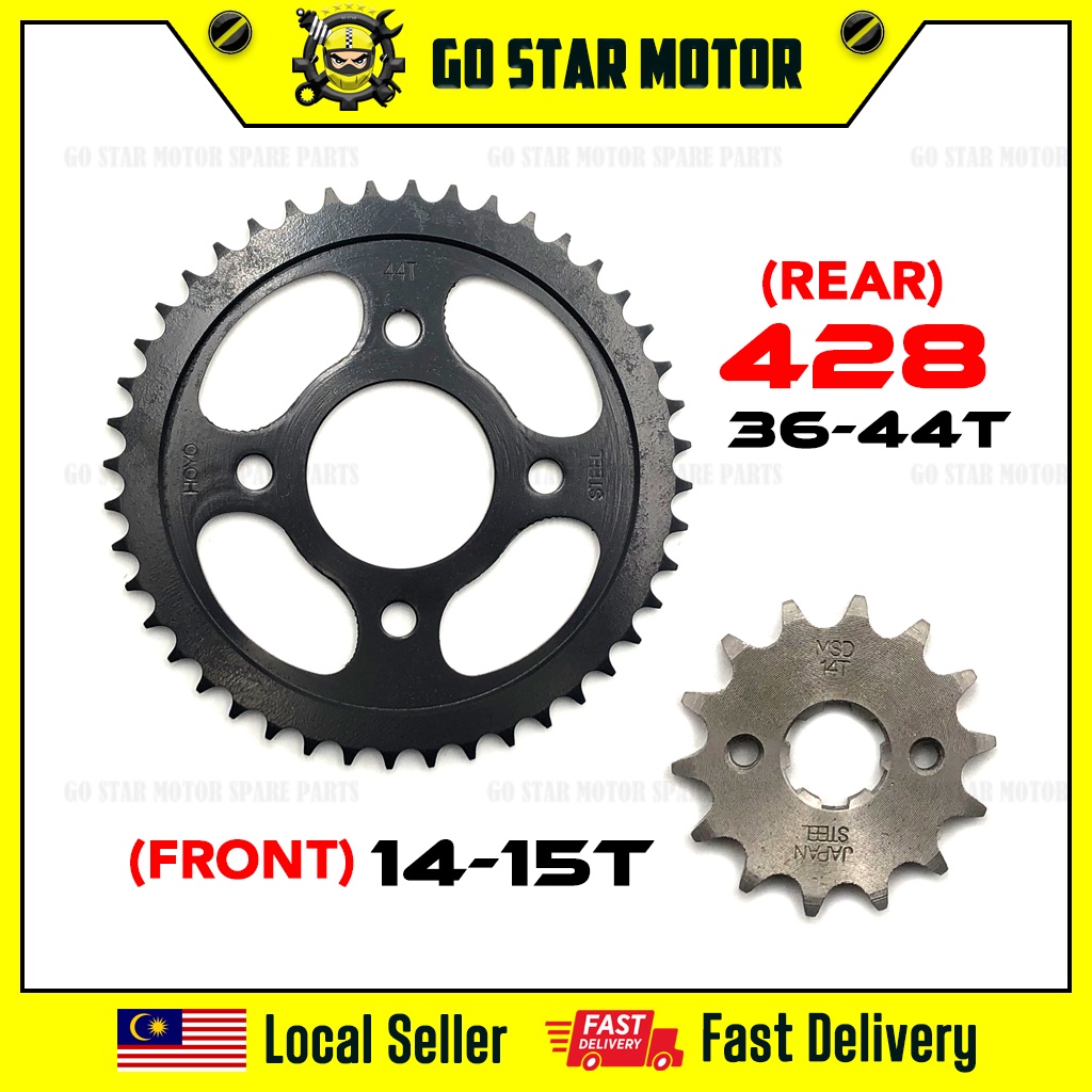 RS150 RS 150 / RSX RS-X RSX150 Front & Rear Sprocket Set 428 36T - 44T ...