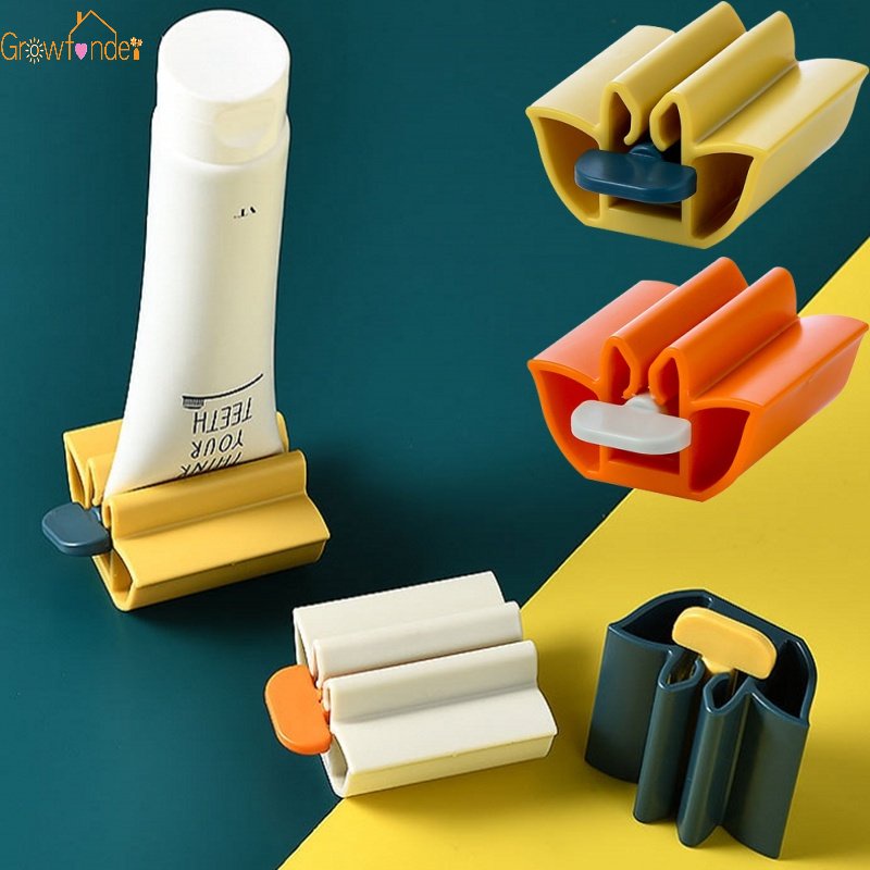 1pc Toothpaste Dispenser Plastic Extrusion Tool Lazy Tube Squeezer