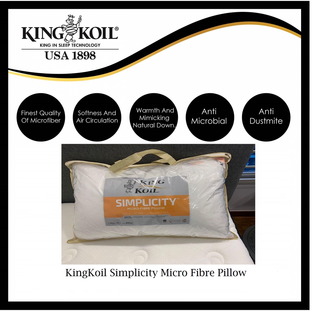 Microfiber pillow clearance king koil