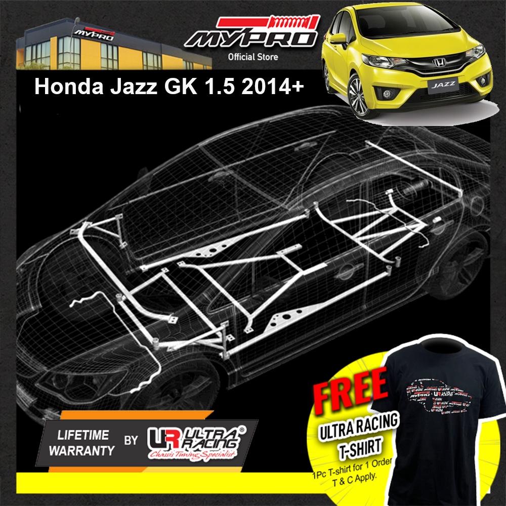 Ultra Racing Safety Bar Fullset for Honda Jazz GK 1.5 2014+ Ultra ...