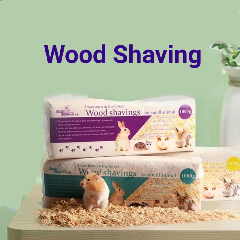 Mefo Hamster Bedding 1kg Wood Flakes Chip Habuk Kayu Small Animal Pet