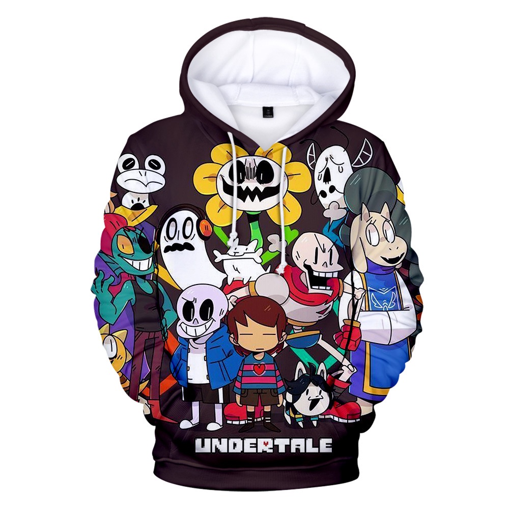 Game Undertale Frisk Sans Print Casual Hoodie Jacket For Kids Boy Girl Shopee Malaysia