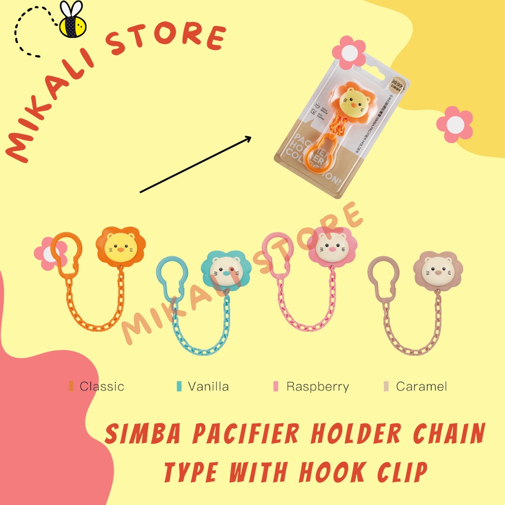[Ready Stock] Simba Style Pacifier Chain - Pastel Series (Orange/Pink ...