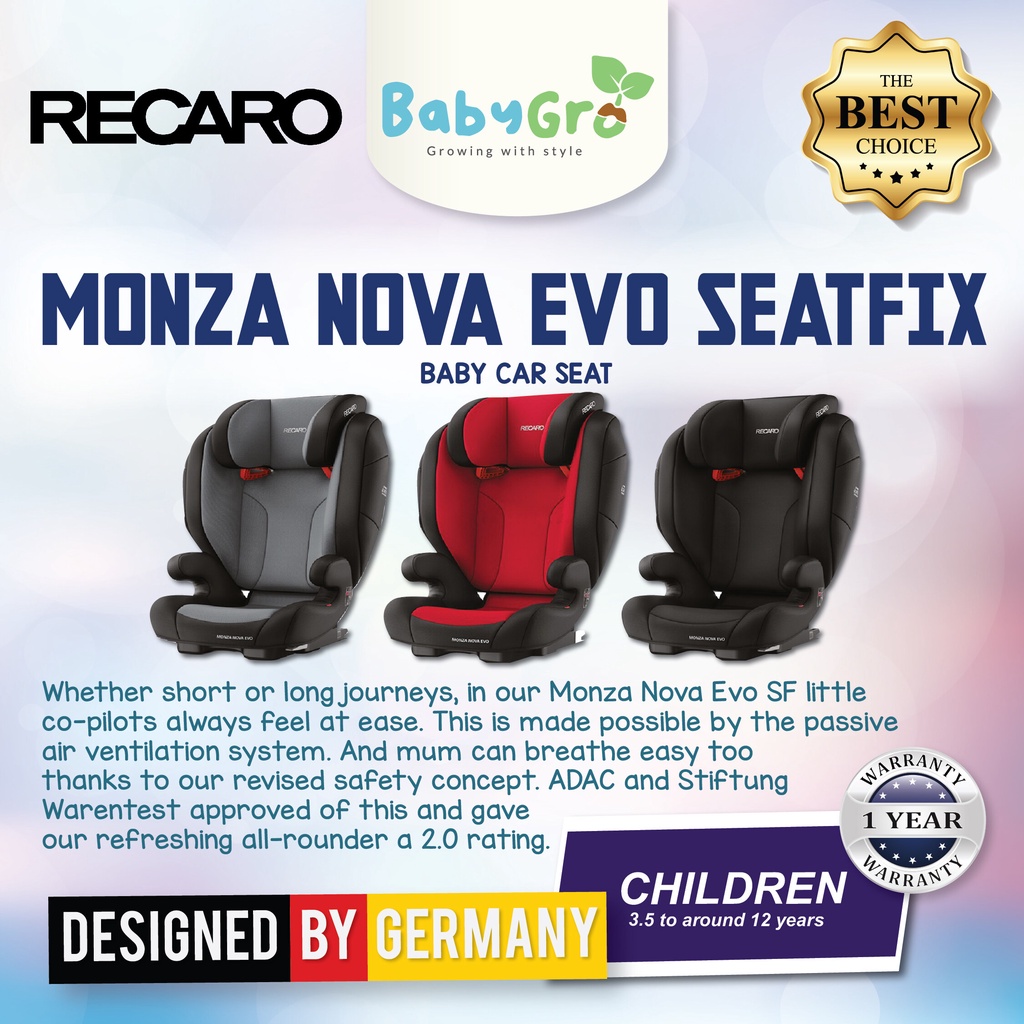 Recaro monza best sale evo seatfix