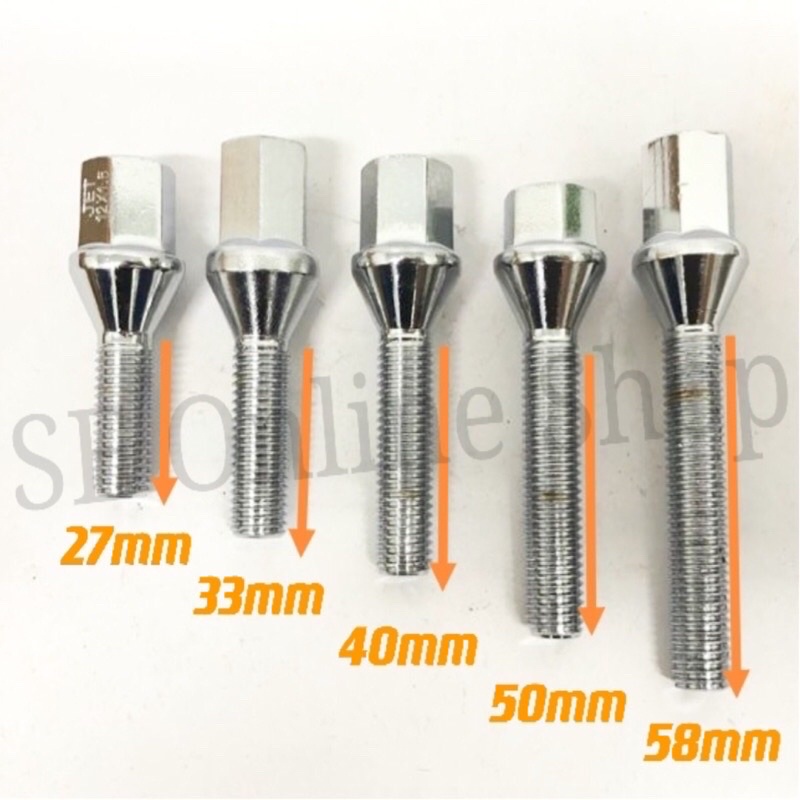BMW Skru Nut Cone Type M12 1.5 Wheel Bolt,Skru Panjang,Wheel Lug Nut