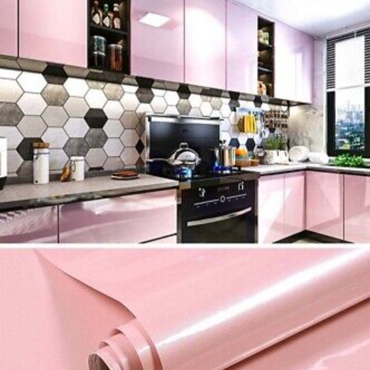 Wallpaper sticker glossy PINK bling 60cm x 5meter sticker Furniture ...