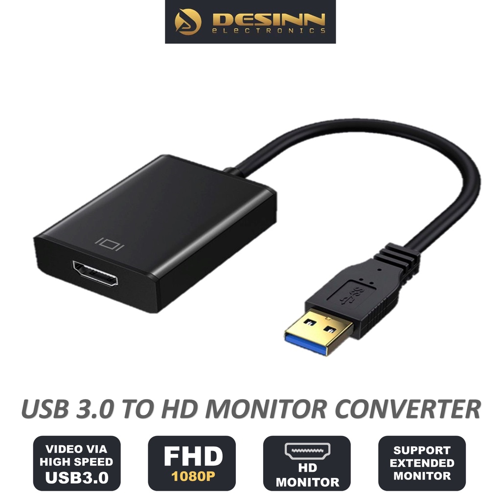 USB3.0 to HD Converter Extended Monitor 1080p Adapter support laptop ...