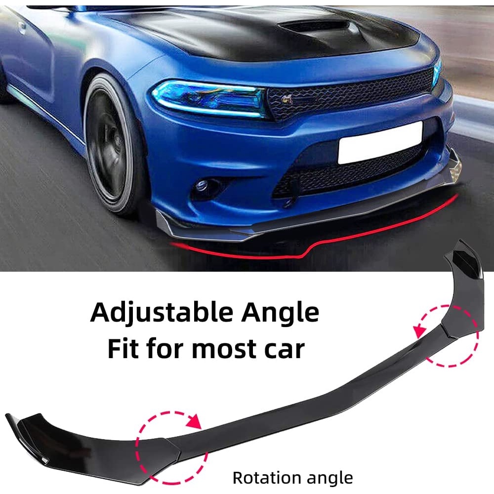 Universal For Dodge Challenger Charger SRT SXT Front Bumper Lip Spoiler