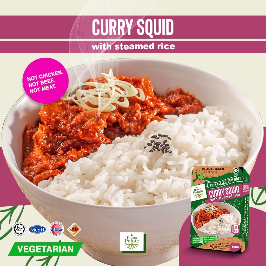HALAL VEGETARIAN READY TO EAT Steamed Rice with Various Curries and ...