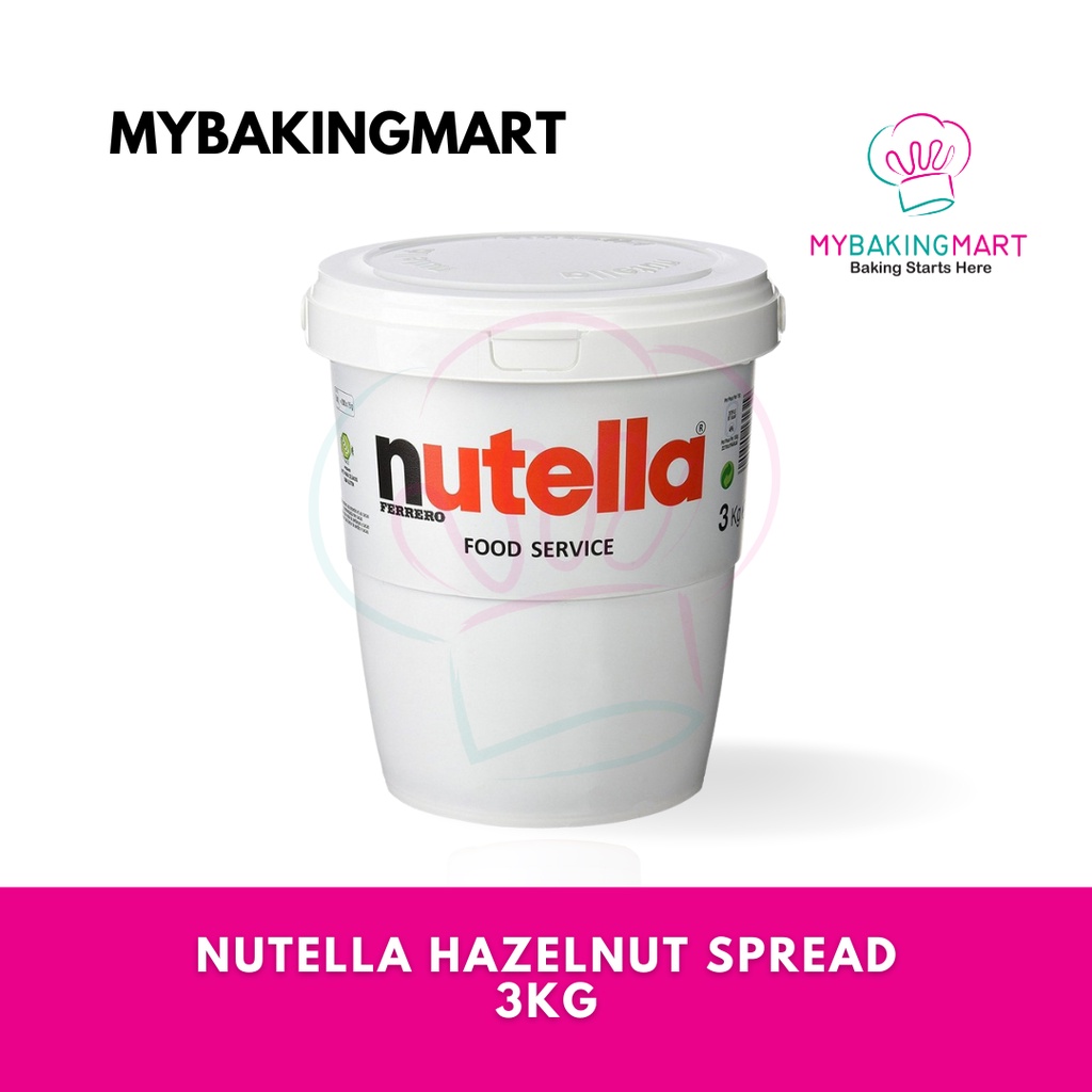 Mybakingmart Nutella Ferrero Bucket Hazelnut Chocolate Spread 3kg