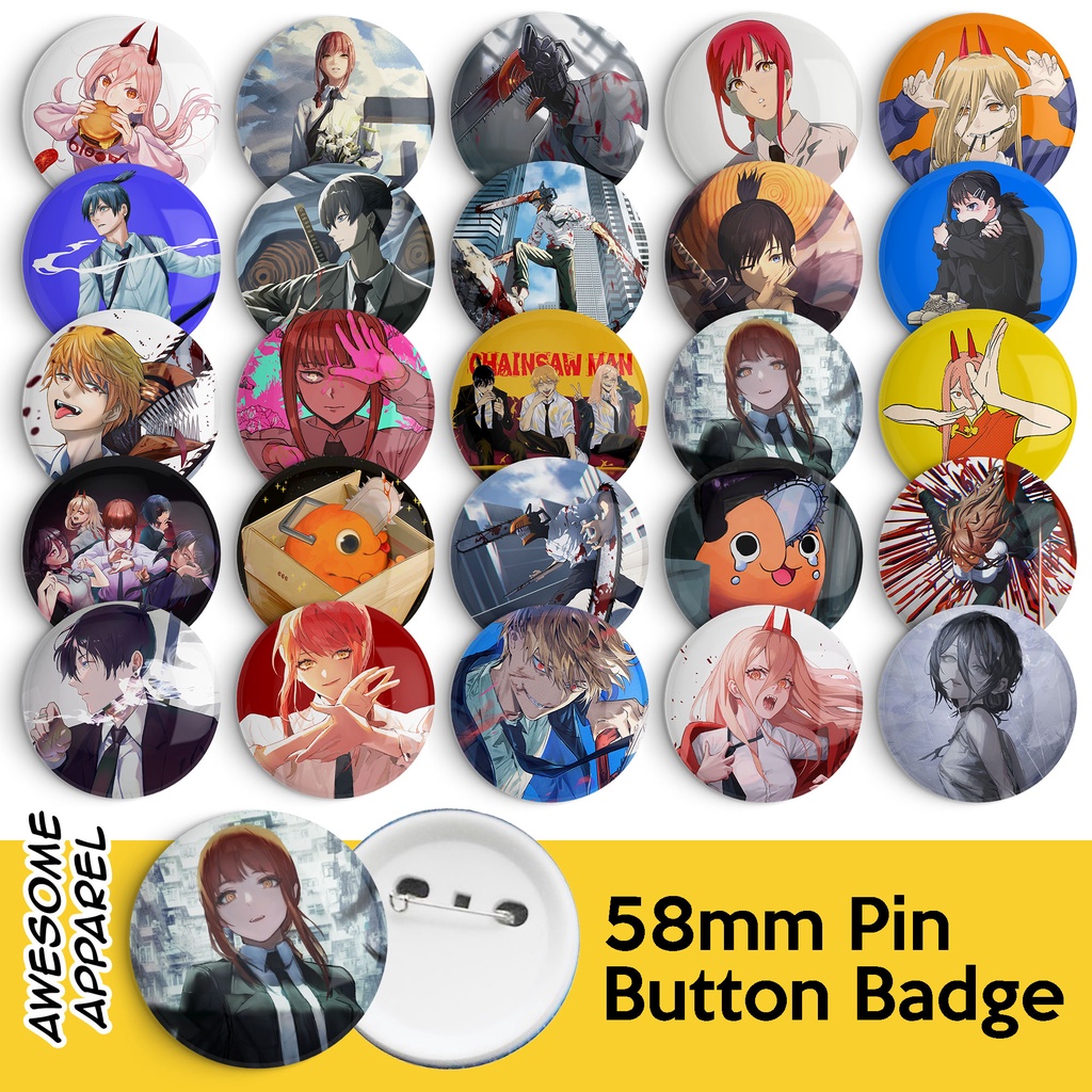 Chainsaw Man Anime Designs 58mm 44mm Button Badge with Pin (Z431-Z455 ...