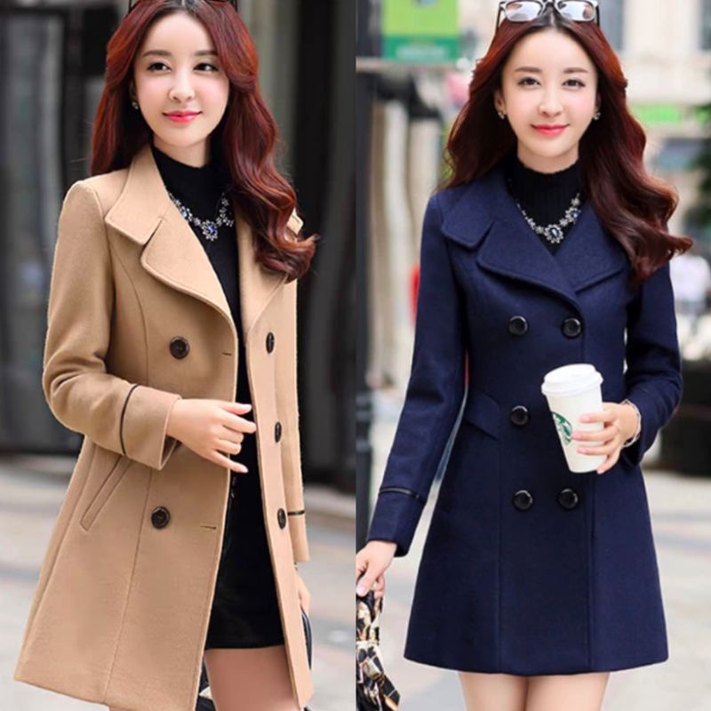 READY STOCK MY 🇲🇾 Women Wool Autumn Lux Coat Warm Jacket (refer to the ...