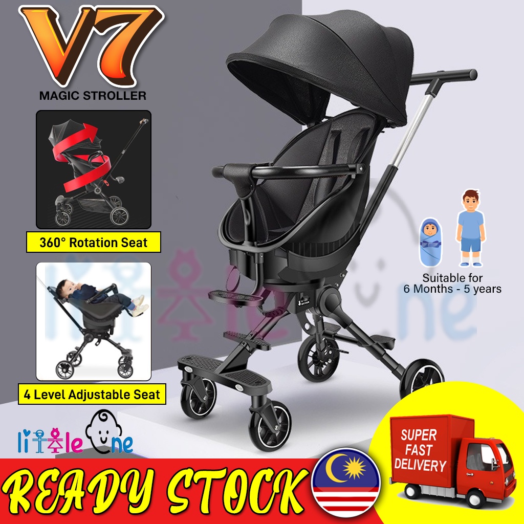 Upgrade V7 Ultralight Foldable 2 Way Facing Magic Stroller ANTI UV ...