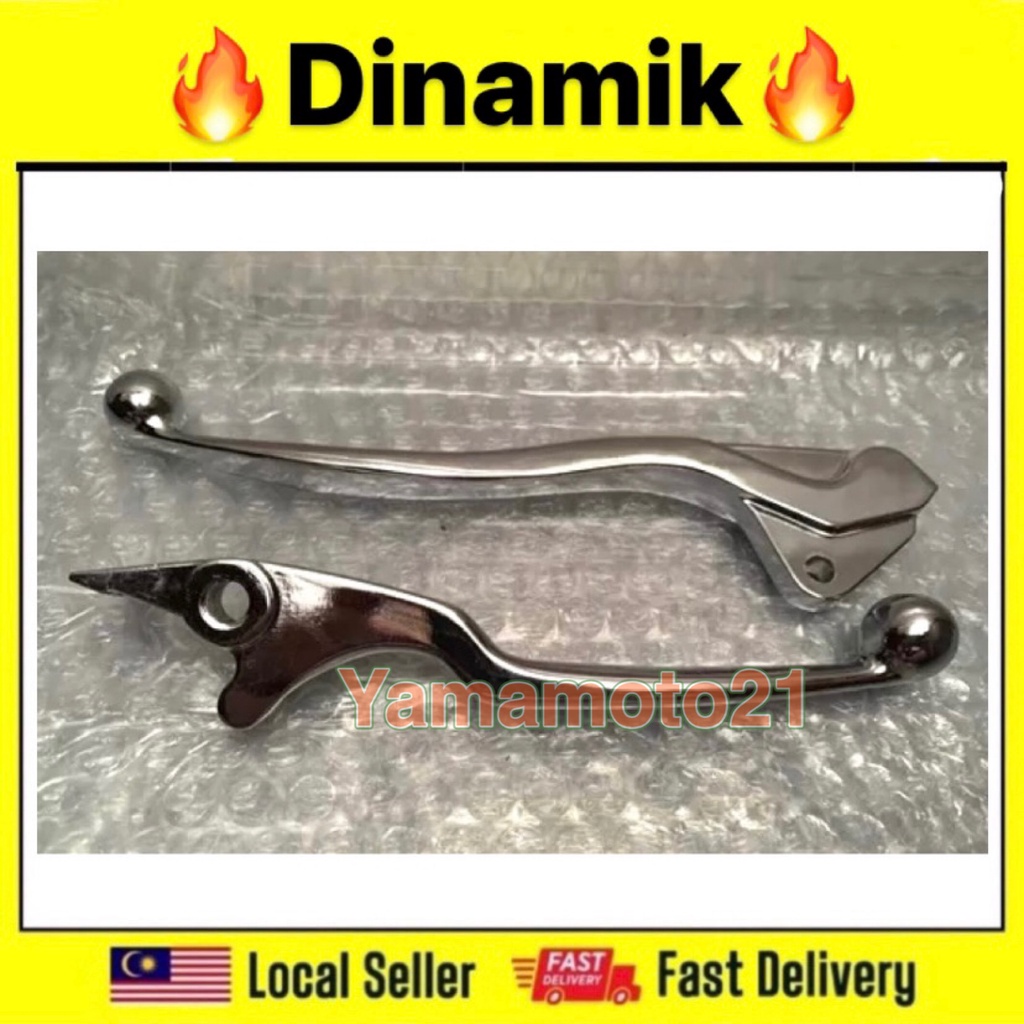 Set Modenas Dinamik Dinamik Lever Chrome Set Sepasang Brake Clutch Lever Hand