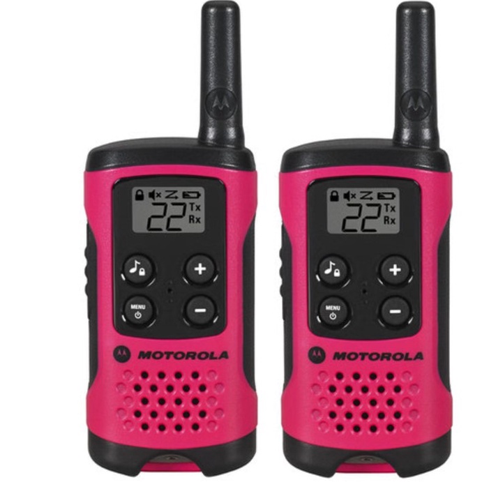 2pcs Motorola T100 Walkie Talkie Up To 16 Miles Talkabout Radio 22 ...