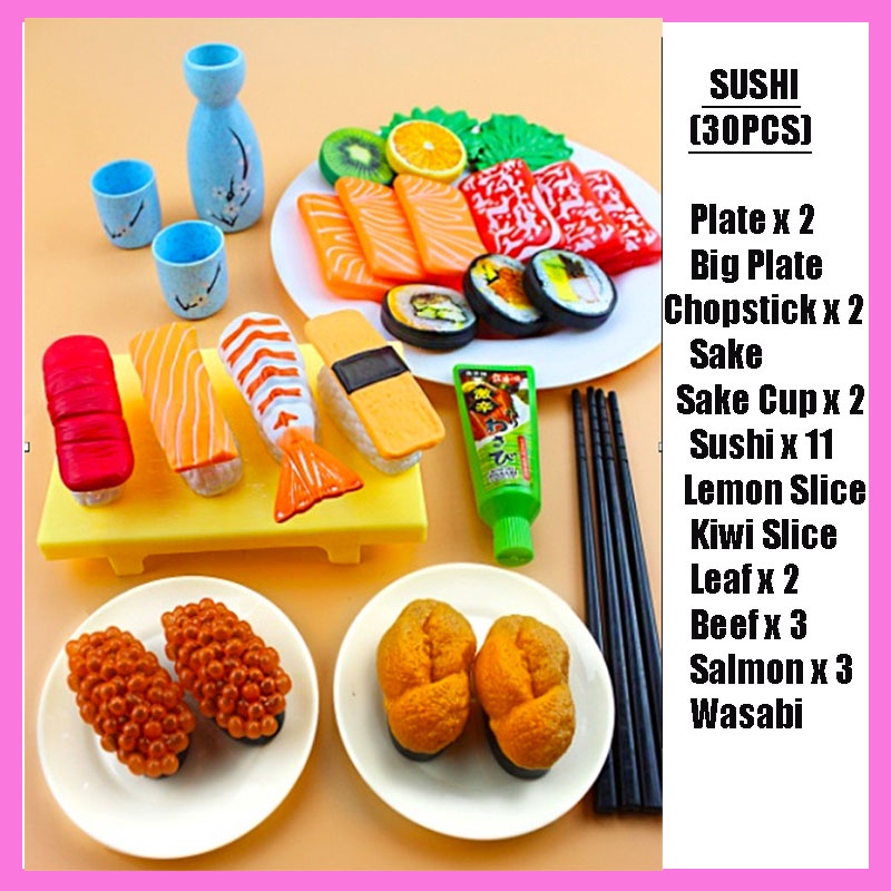 Pretend Food Play Kitchen Toys for Kids Girl Dim Sum Western Fast Food ...