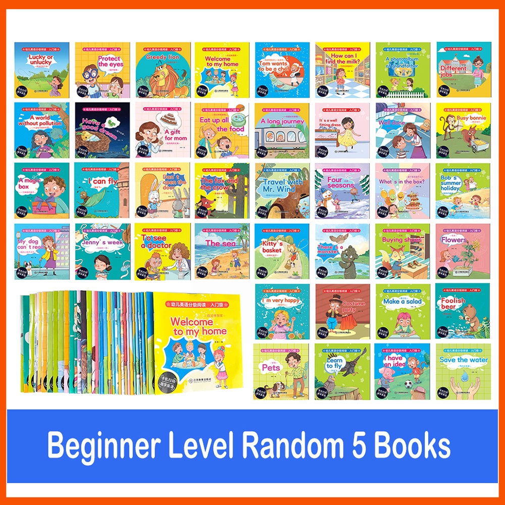5 Beginner Level English Books Words Learning Picture Book ...