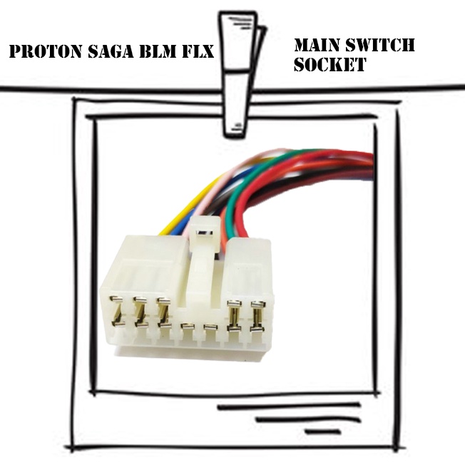 [XL]PROTON SAGA BLM FLX 12 PIN POWER MAIN SWITCH SOCKET CONNECTOR WITH ...