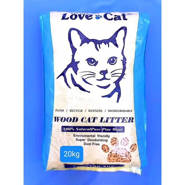 love cat 20kg pine wood cat litter LOVE CAT 20KG PINE WOOD CAT LITTER