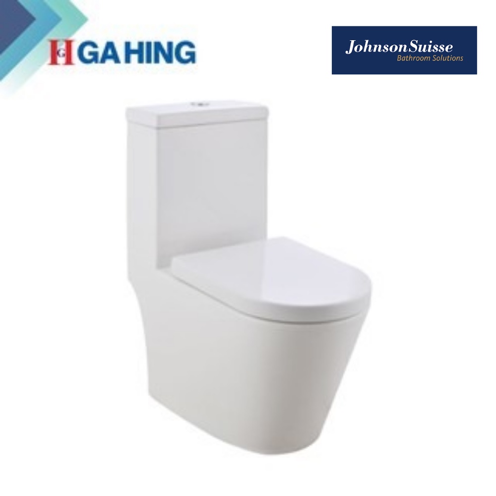 Johnson Suisse Lucca One Piece Toilet Bowl Water Closet Set Strap BO