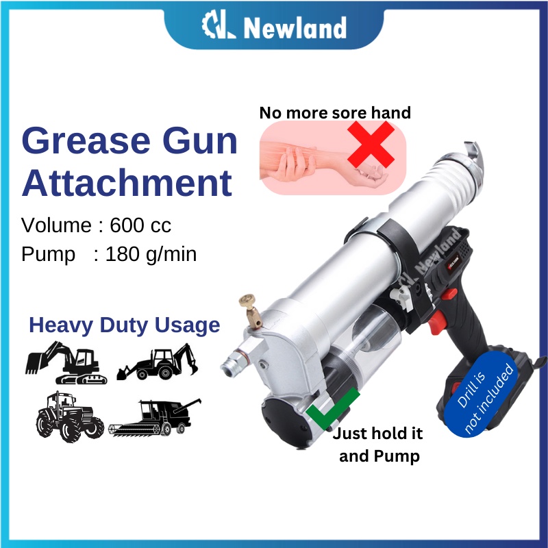 Cordless Grease Gun / Electric Grease Gun / Transform Drill into