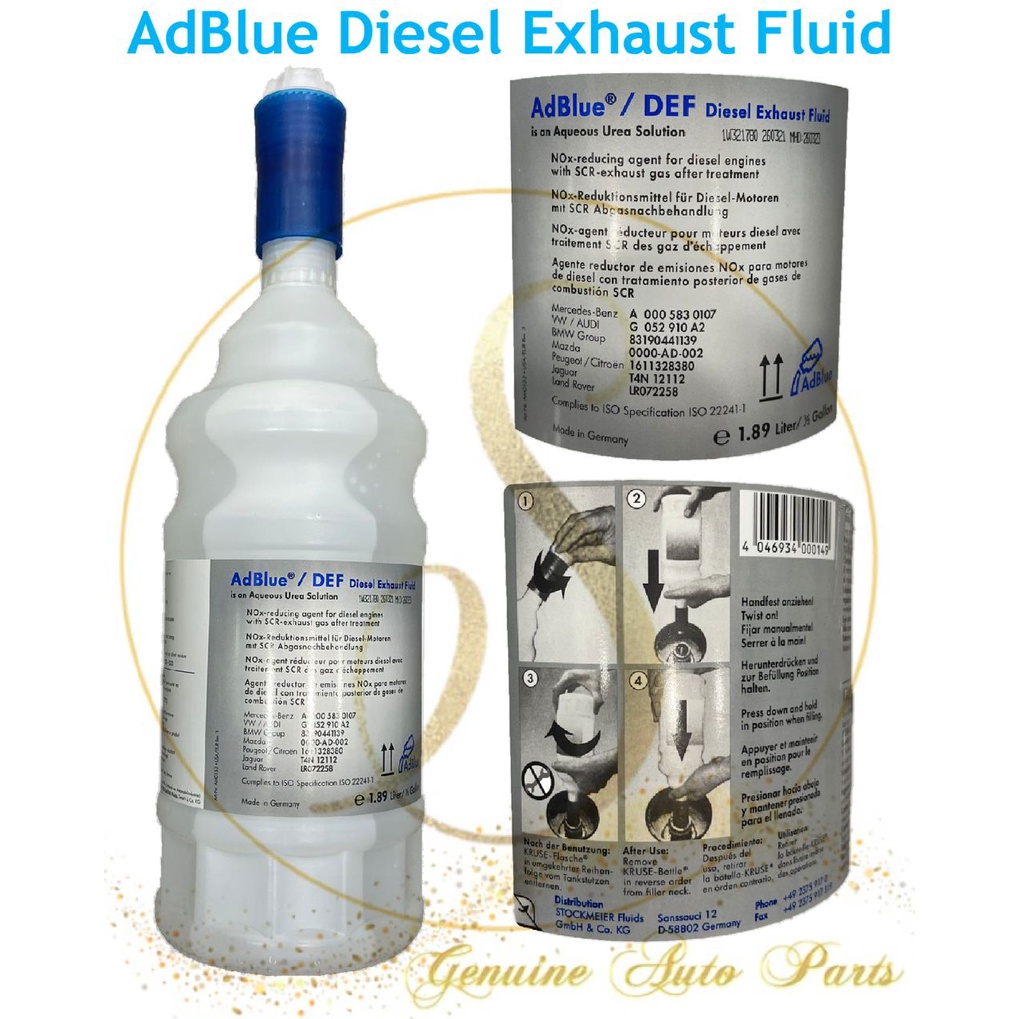 (100% ORIGINAL) LAND ROVER JAGUAR MERCEDES BENZ ADBLUE DEF DIESEL ...