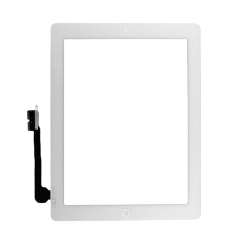 Touch Screen Glass 1 PAD 4 WHITE WITH HOME BUTTON Touch Digitizer