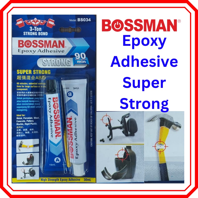 MAJU Bossman 30ML Epoxy Glue Gam Adhesive 90 min Super Strong Glue ...