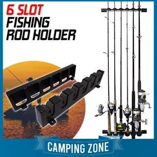 Modular Fishing Rod Storage Holder With 6 Rod Rack And Wall Mount