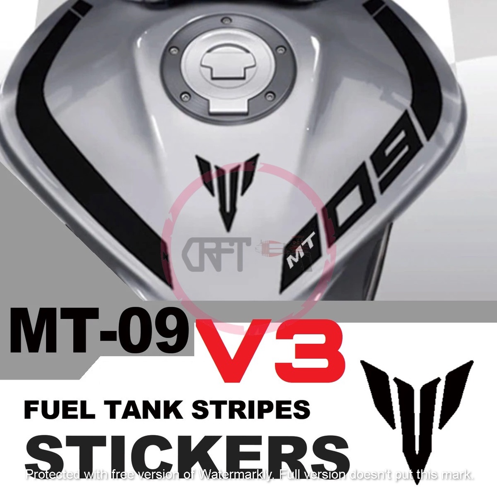 CFS488 Yamaha MT09 MT09 V3 Logo Fuel tank Set Stiker Sticker Vinyl