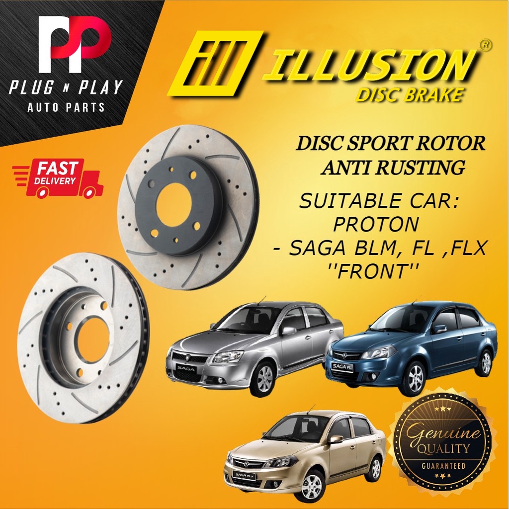 ILLUSION PROTON SAGA BLM, FL , FLX FRONT DISC BRAKE SPORT ROTOR 100% ...