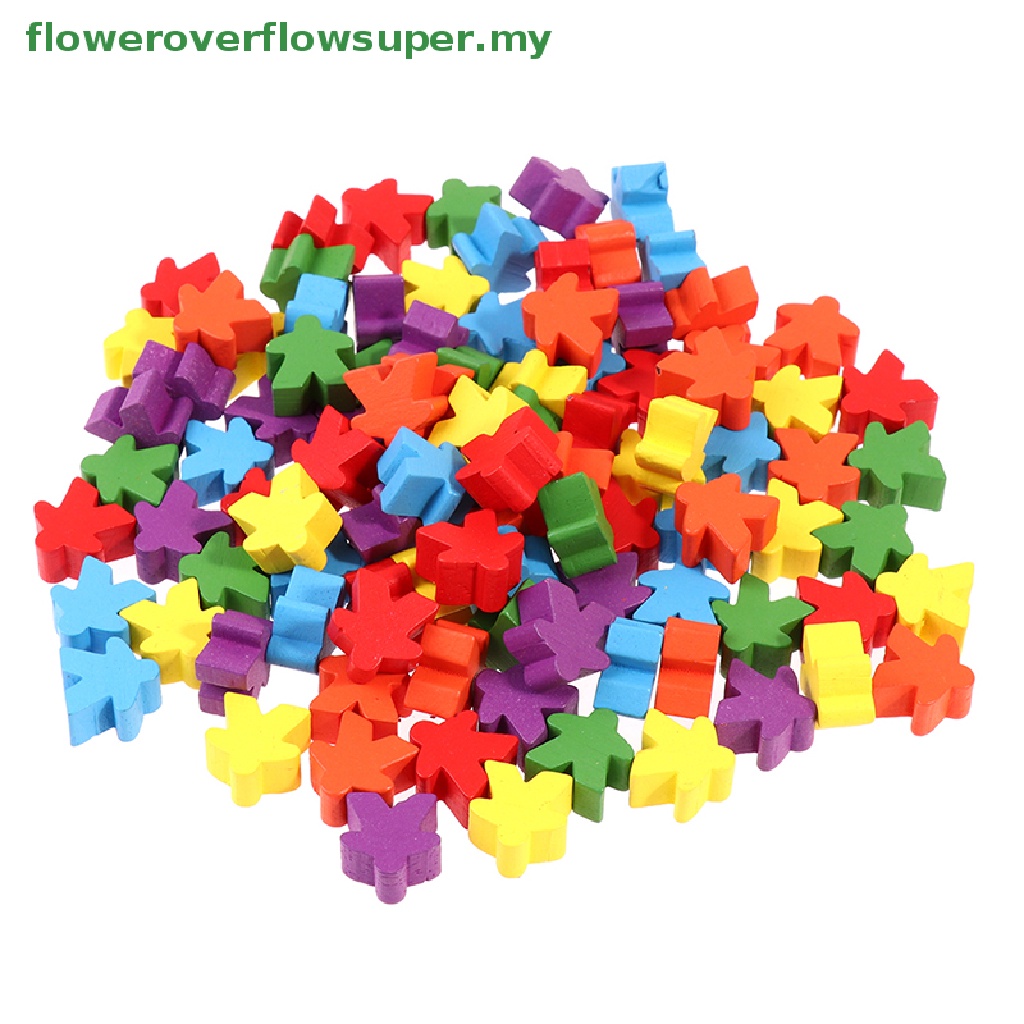 FSMY 100 Meeples 16mm Extra Board Game Bits Pawns Chess Pieces Bulk ...