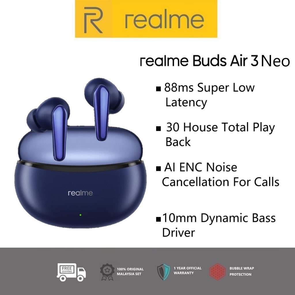Realme Buds Q2s  Realme Buds air 3 Neo Wireless Earphone