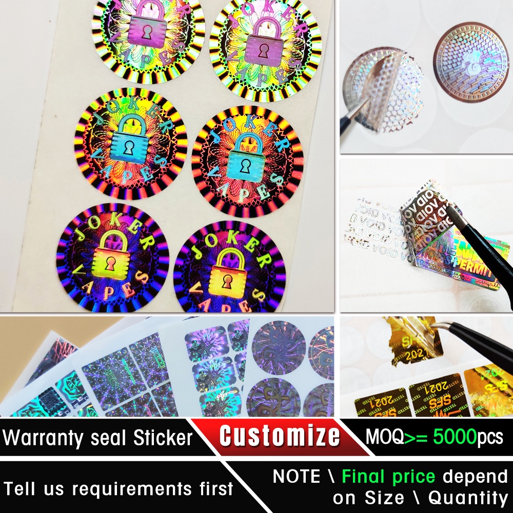 original sticker customize hologram sticker void sticker personal ...