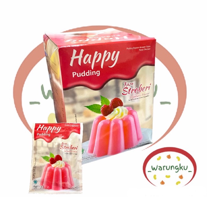 HAPPY Strawberry Pudding 1pcs Strawberry Chocolate Forisa Instant ...
